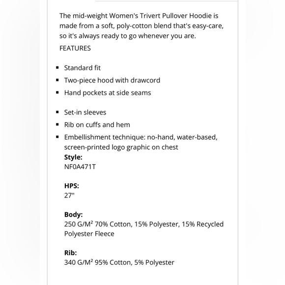 The North Face Trivert hoodie. Size M - Picture 2 of 7